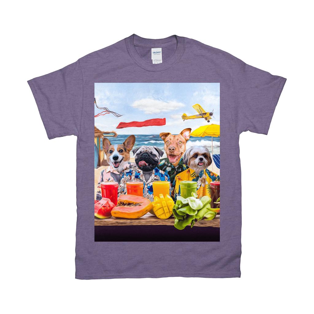 &#39;The Beach Dogs&#39; Personalized 4 Pet T-Shirt