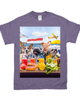 Camiseta personalizada para 4 mascotas 'The Beach Dogs' 