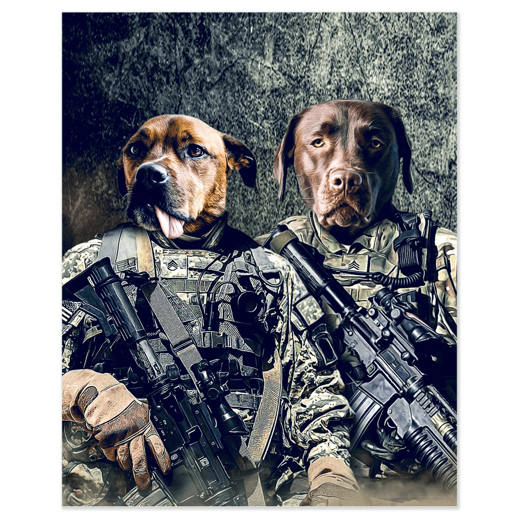 'The Army Veterans' Personalized 2 Pet Poster