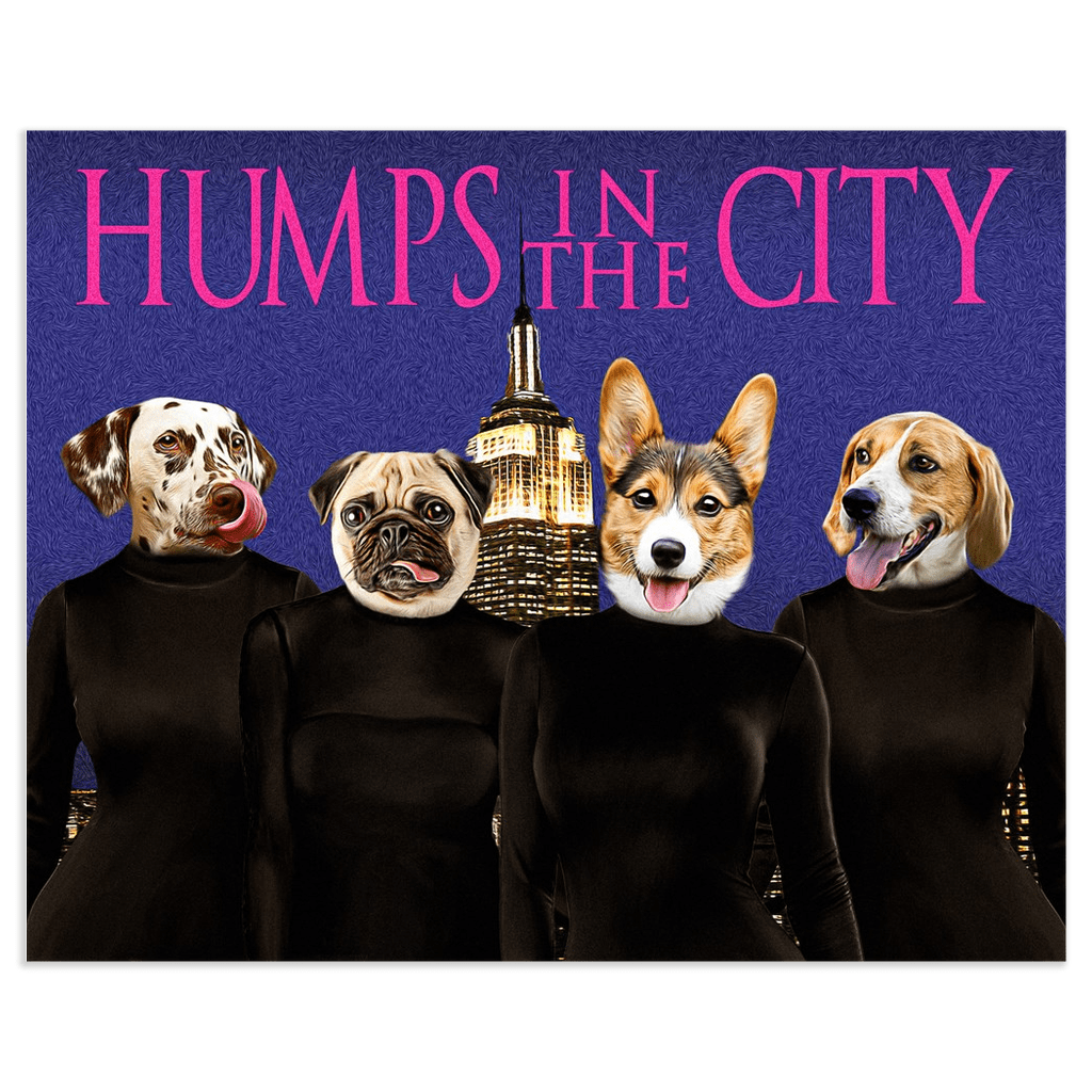 'Humps in the City' Personalized 4 Pet Poster