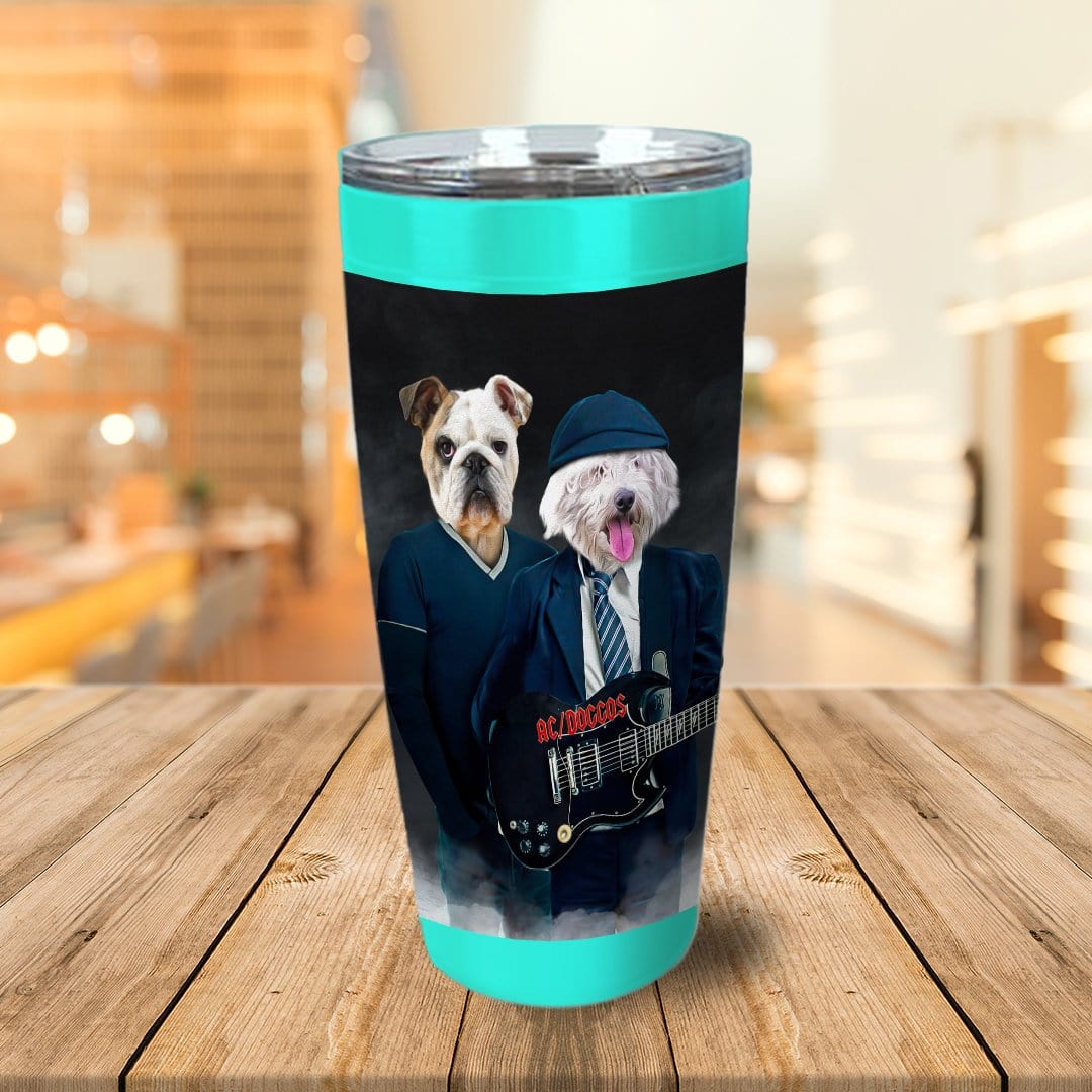 Vaso personalizado para 2 mascotas &#39;AC/Doggos&#39;