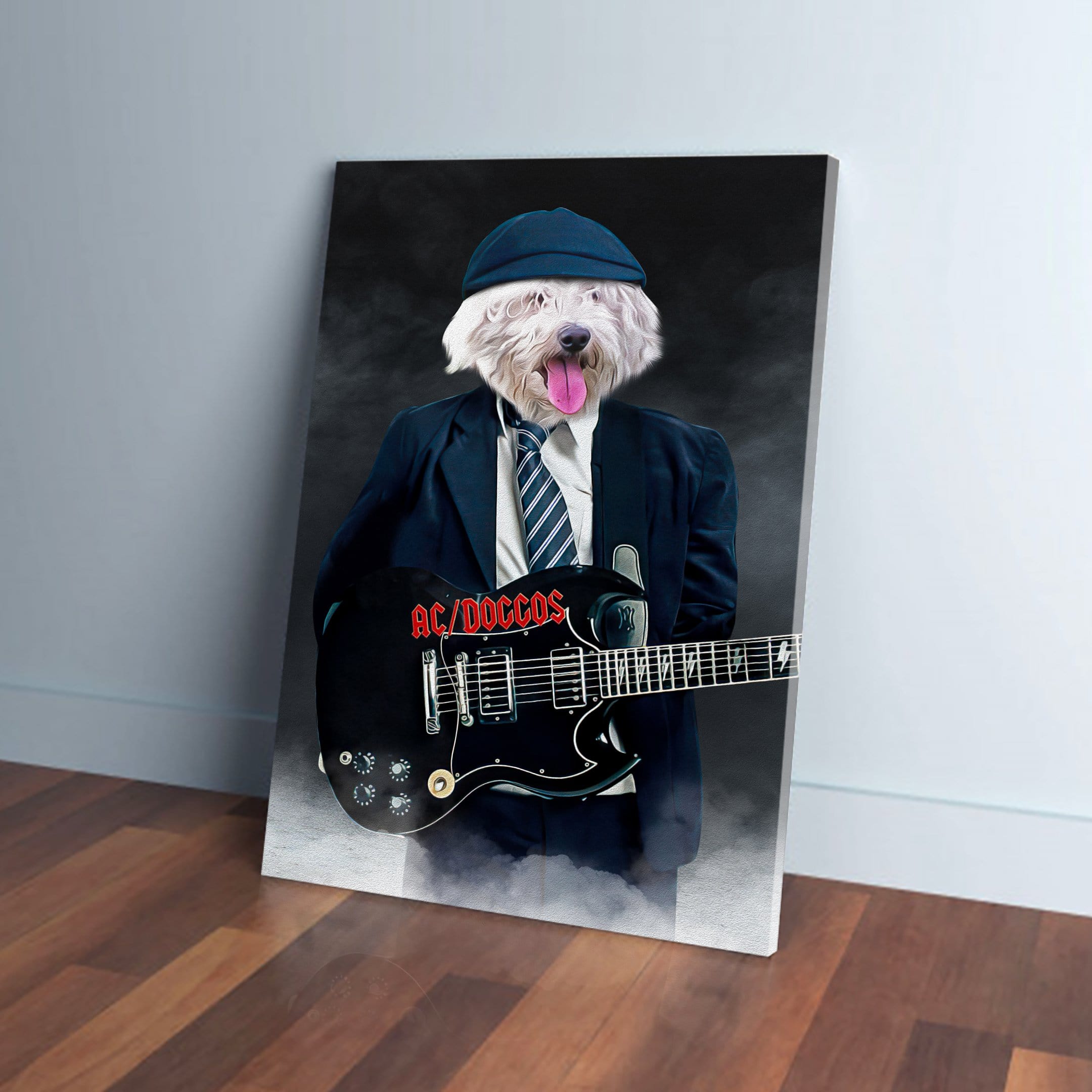&#39;AC/Doggo&#39; Personalized Pet Canvas
