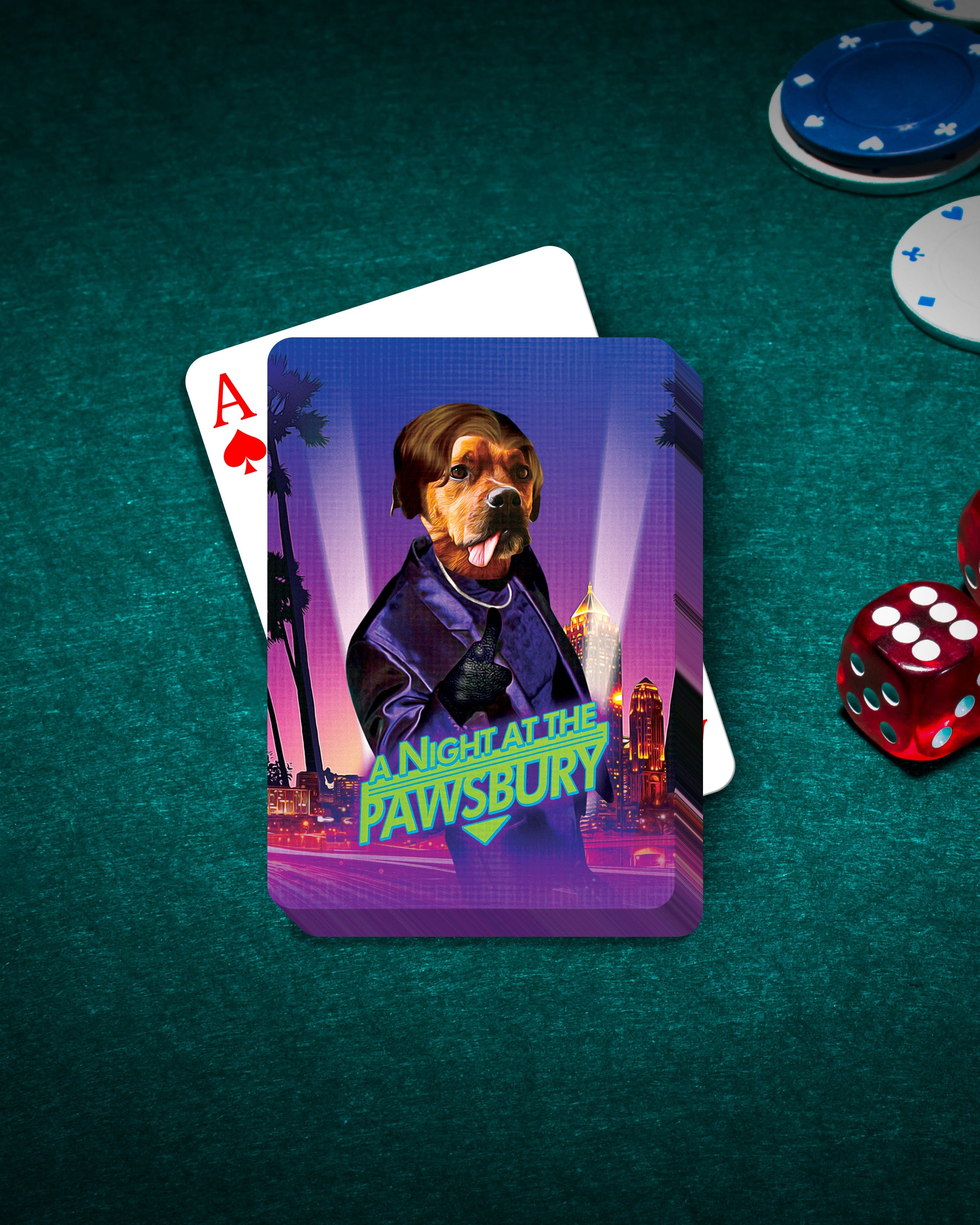 &#39;A Night At The Pawsbury&#39; Personalized Pet Playing Cards