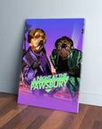 'A Night at the Pawsbury' Personalized 2 Pet Canvas