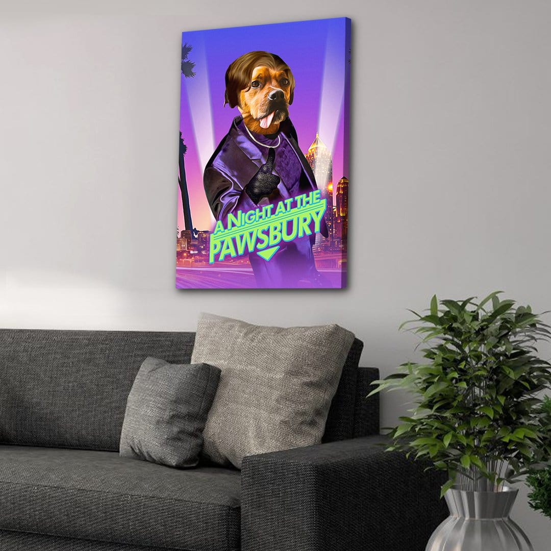 &#39;A Night at the Pawsbury&#39; Personalized Pet Canvas