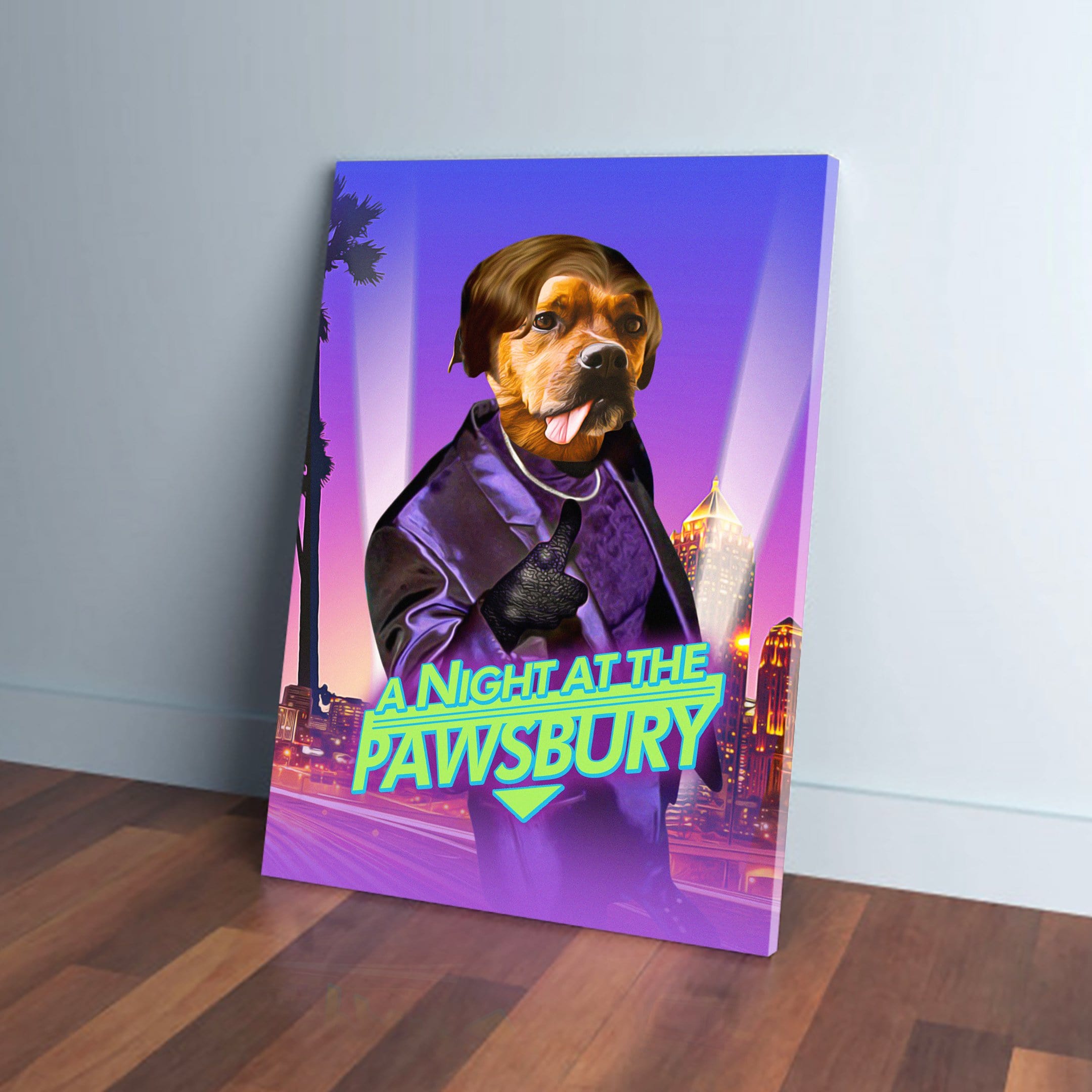 &#39;A Night at the Pawsbury&#39; Personalized Pet Canvas