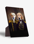 'The Admiral and the Captain' Personalized 2 Pet Standing Canvas