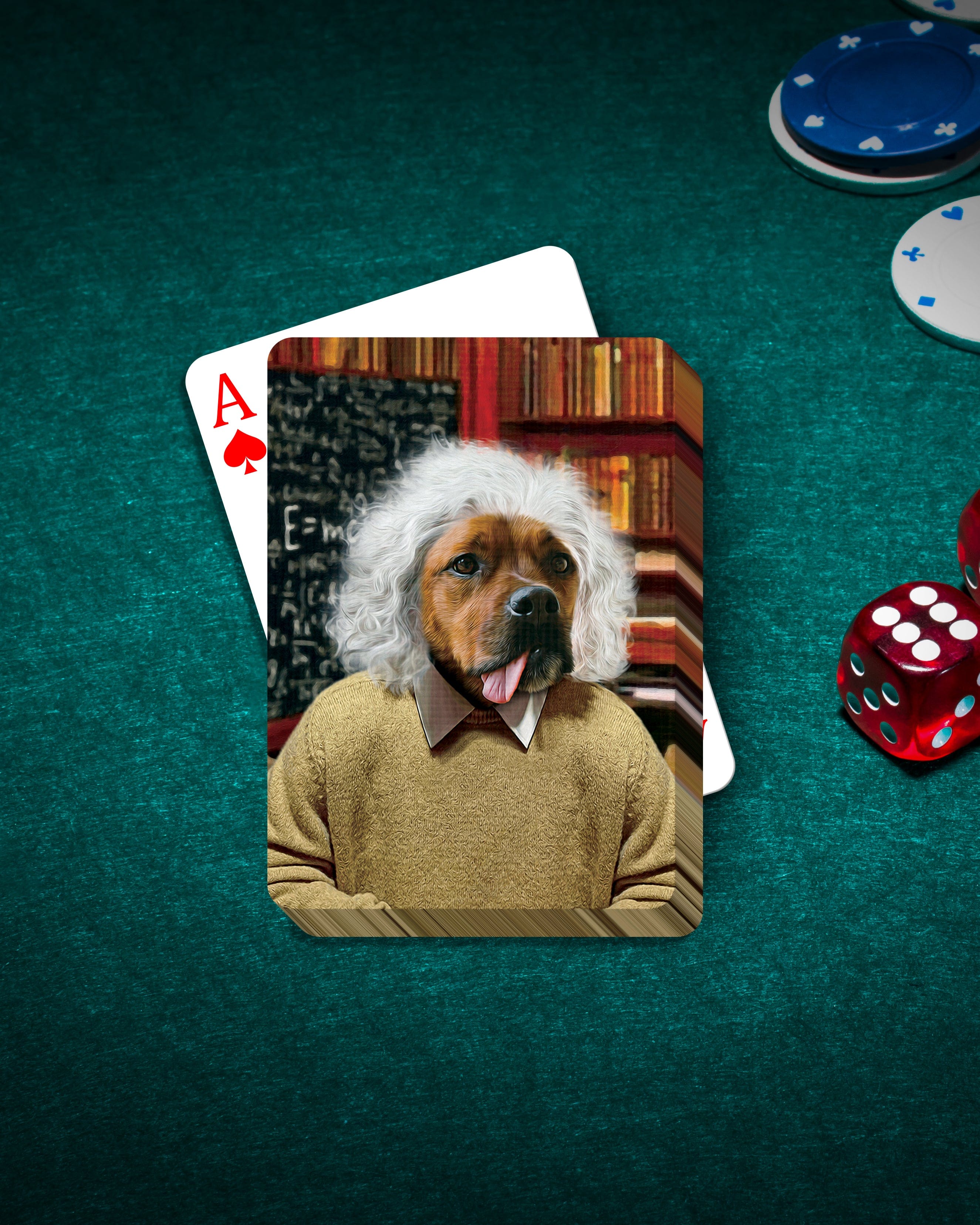 &#39;Albert Pawstein&#39; Personalized Pet Playing Cards