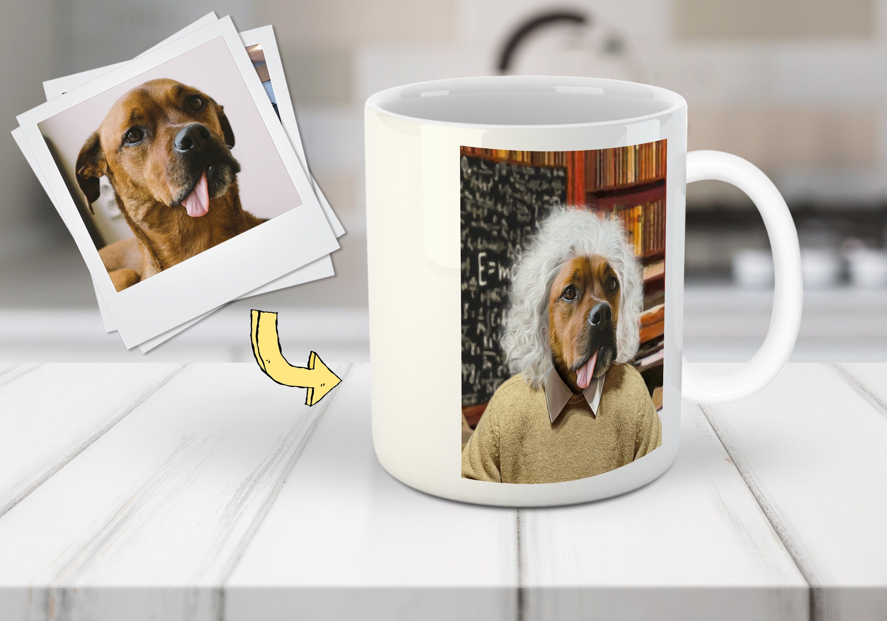 &#39;Albert Pawstein&#39; Personalized Pet Mug
