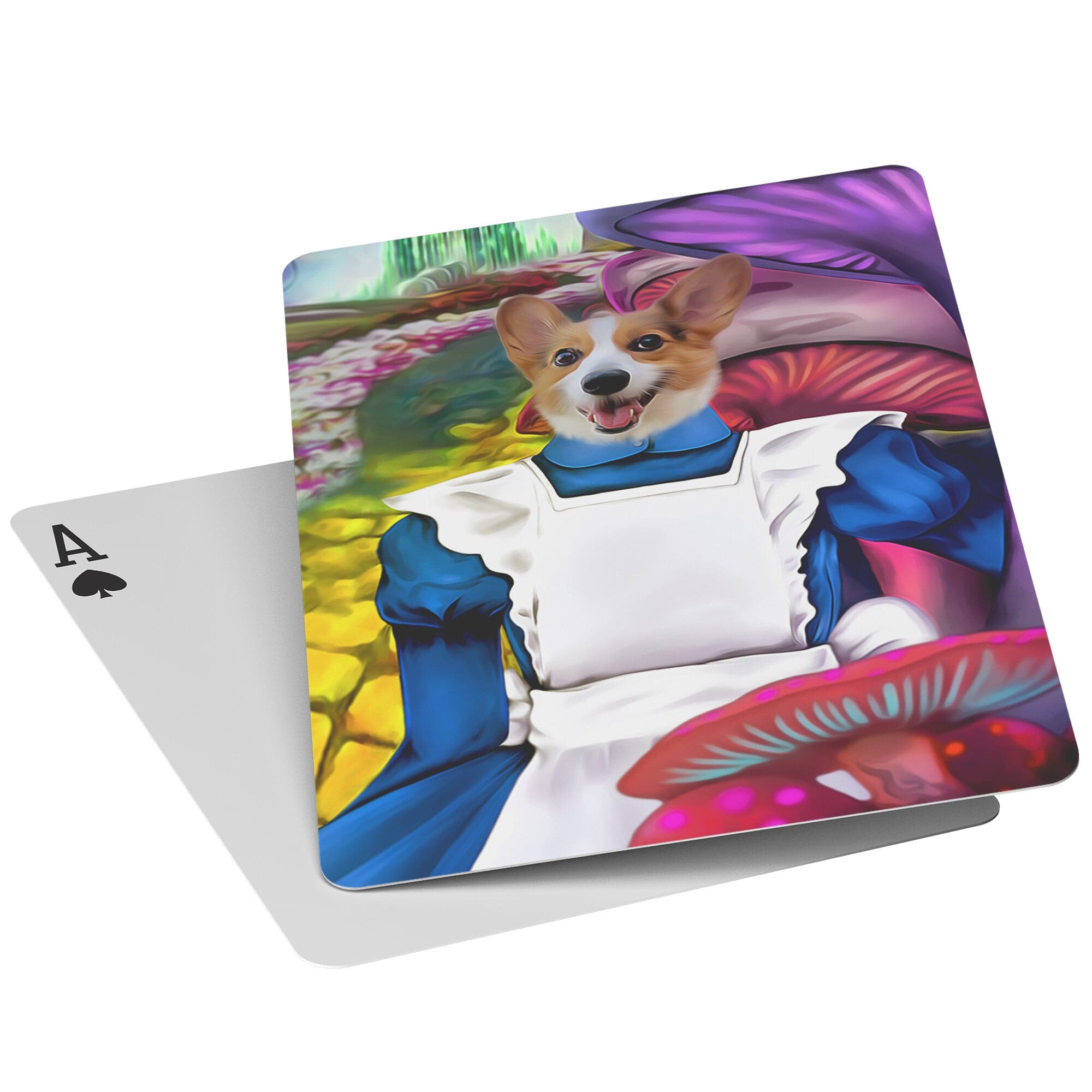 &#39;Alice in Doggoland&#39; Personalized Pet Playing Cards
