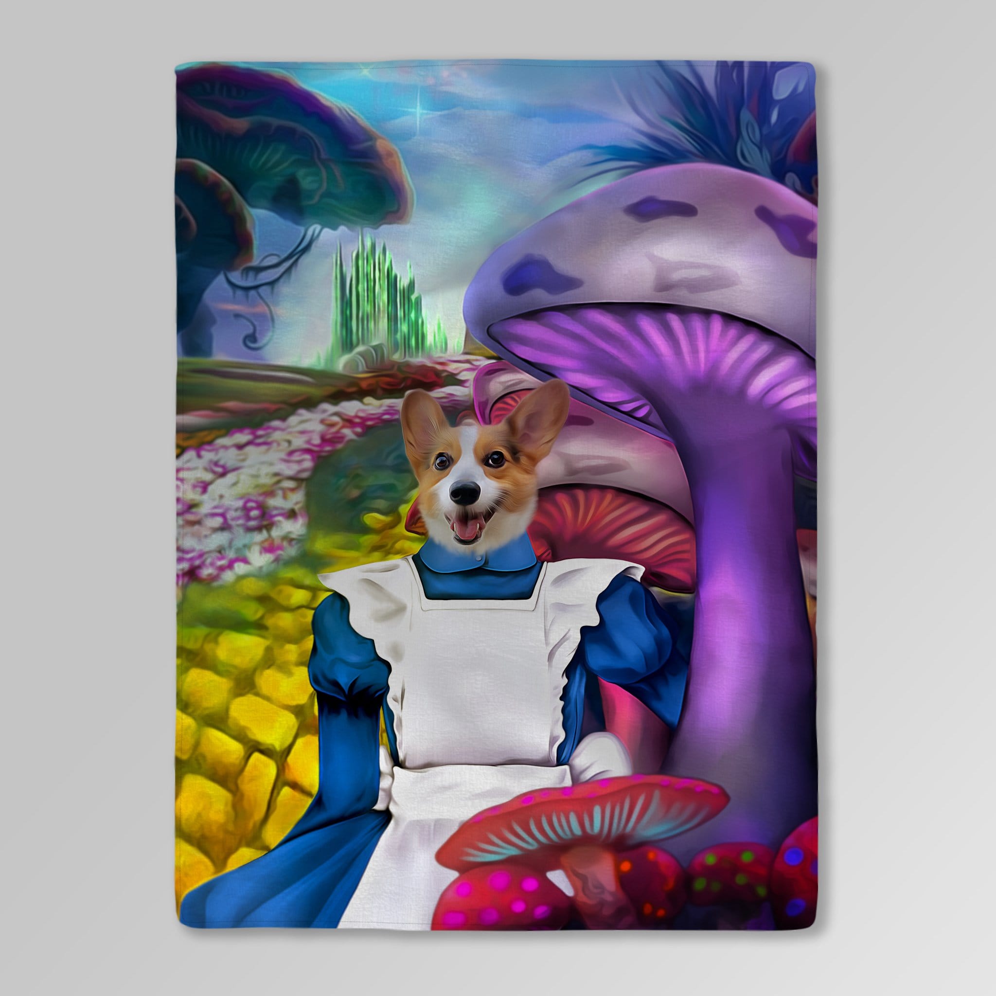 &#39;Alice in Doggoland&#39; Personalized Pet Blanket