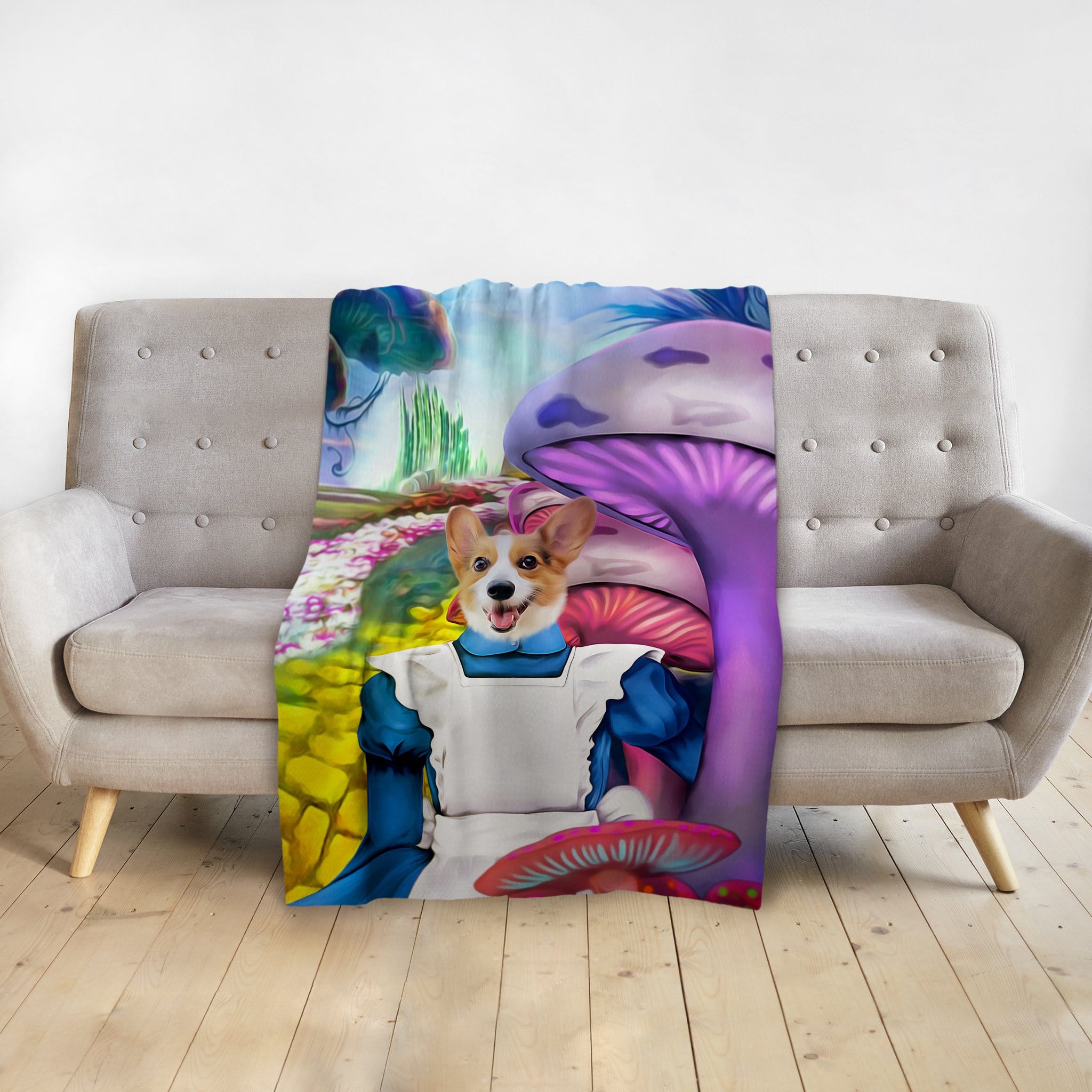&#39;Alice in Doggoland&#39; Personalized Pet Blanket