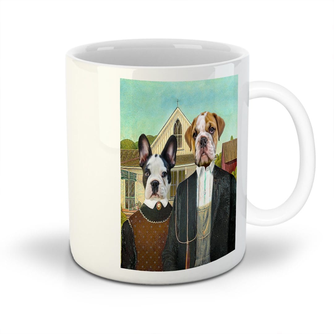 &#39;American Pawthic&#39; Personalized 2 Pet Mug