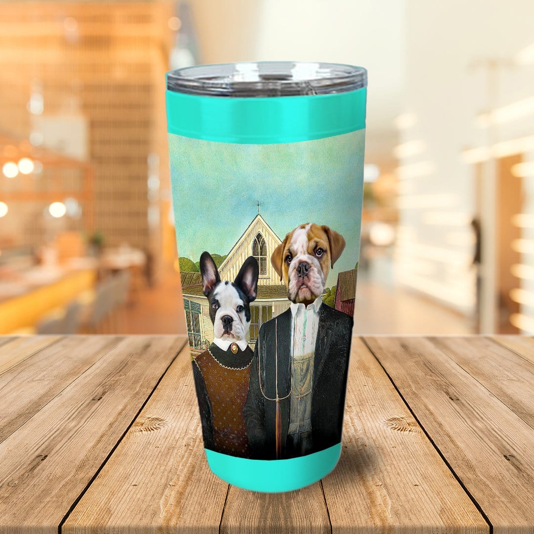 American Pawthic Vaso personalizado para 2 mascotas