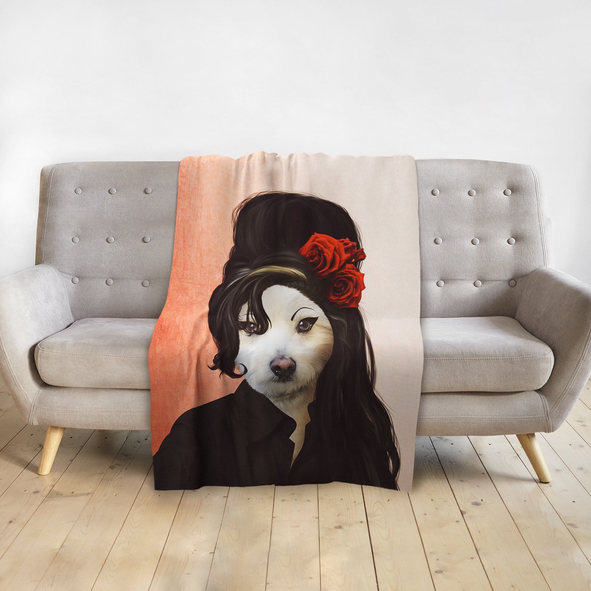 Manta personalizada para mascotas &#39;Amy Doghouse&#39; 