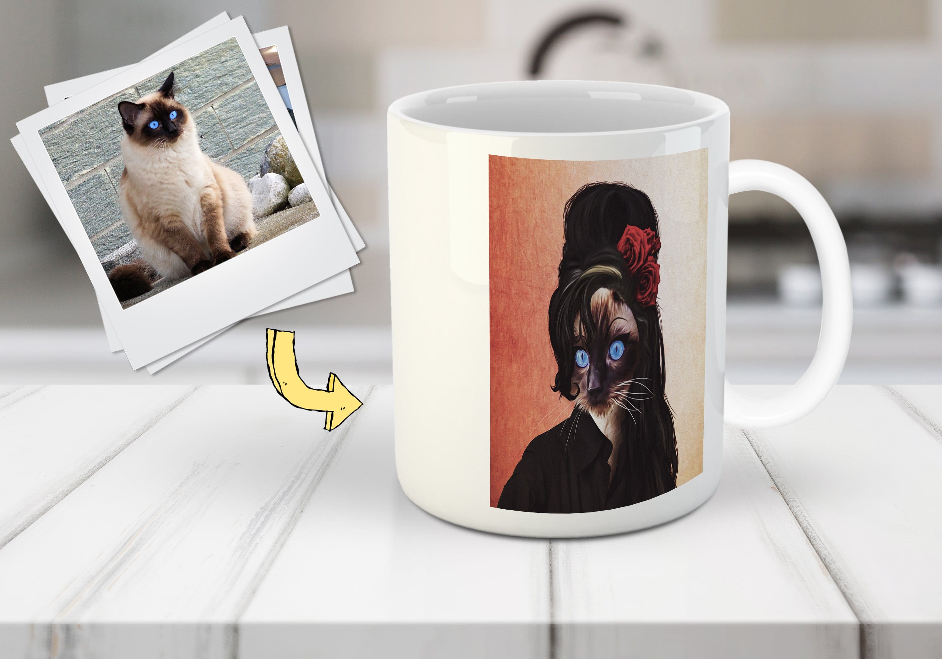 &#39;Amy Cathouse&#39; Custom Pet Mug