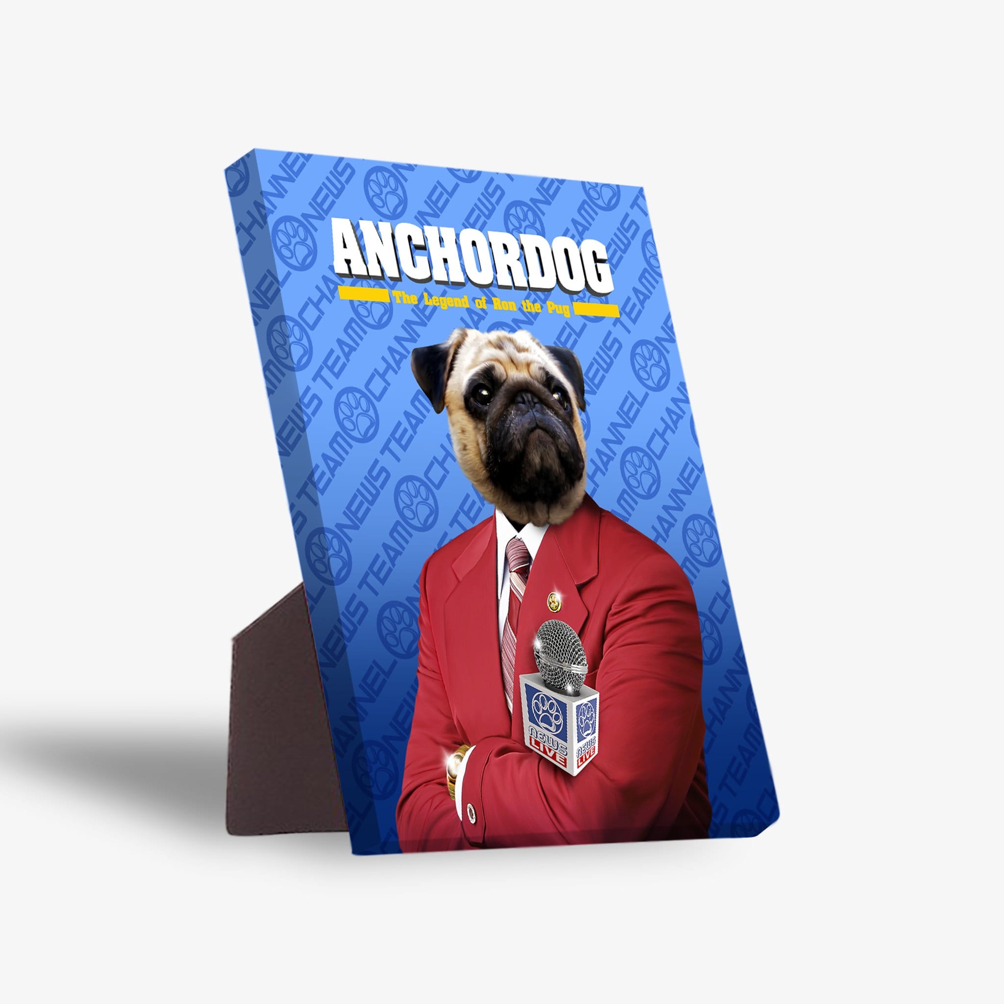 &#39;Anchordog&#39; Personalized Pet Standing Canvas