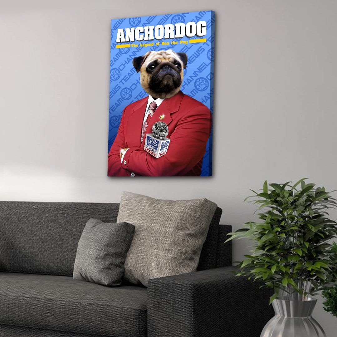 &#39;Anchordog&#39; Personalized Pet Canvas