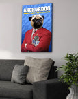 Lienzo personalizado para mascotas 'Anchordog'