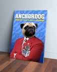 'Anchordog' Personalized Pet Canvas