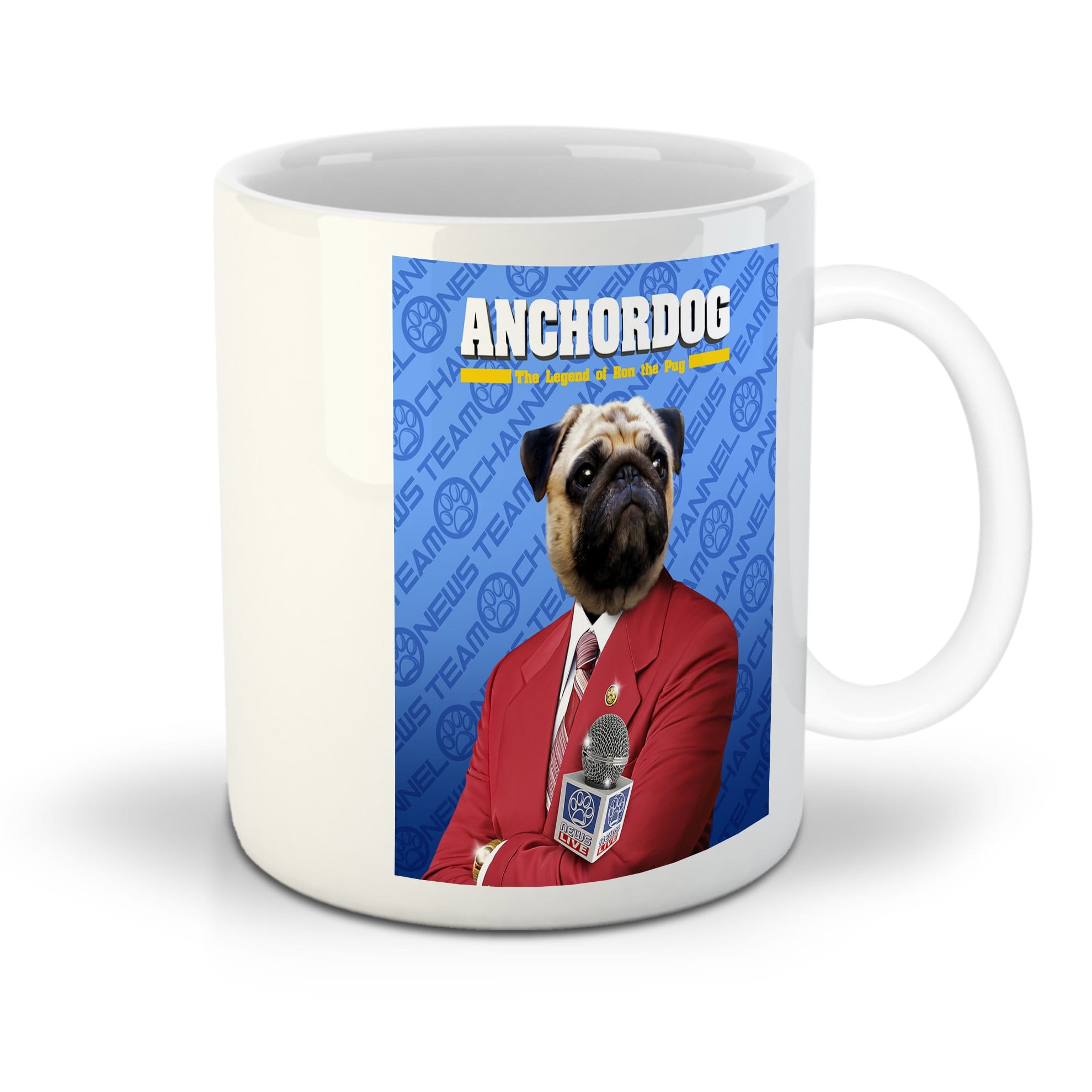 &#39;Anchordog&#39; Personalized Pet Mug