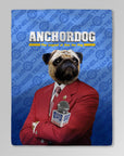 Manta personalizada para mascotas 'Anchordog' 