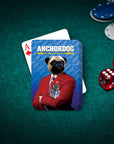 'Anchordog' Personalized Pet Playing Cards