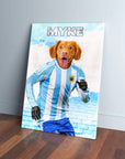 Lienzo Personalizado para Mascotas 'Argentina Doggos Soccer'