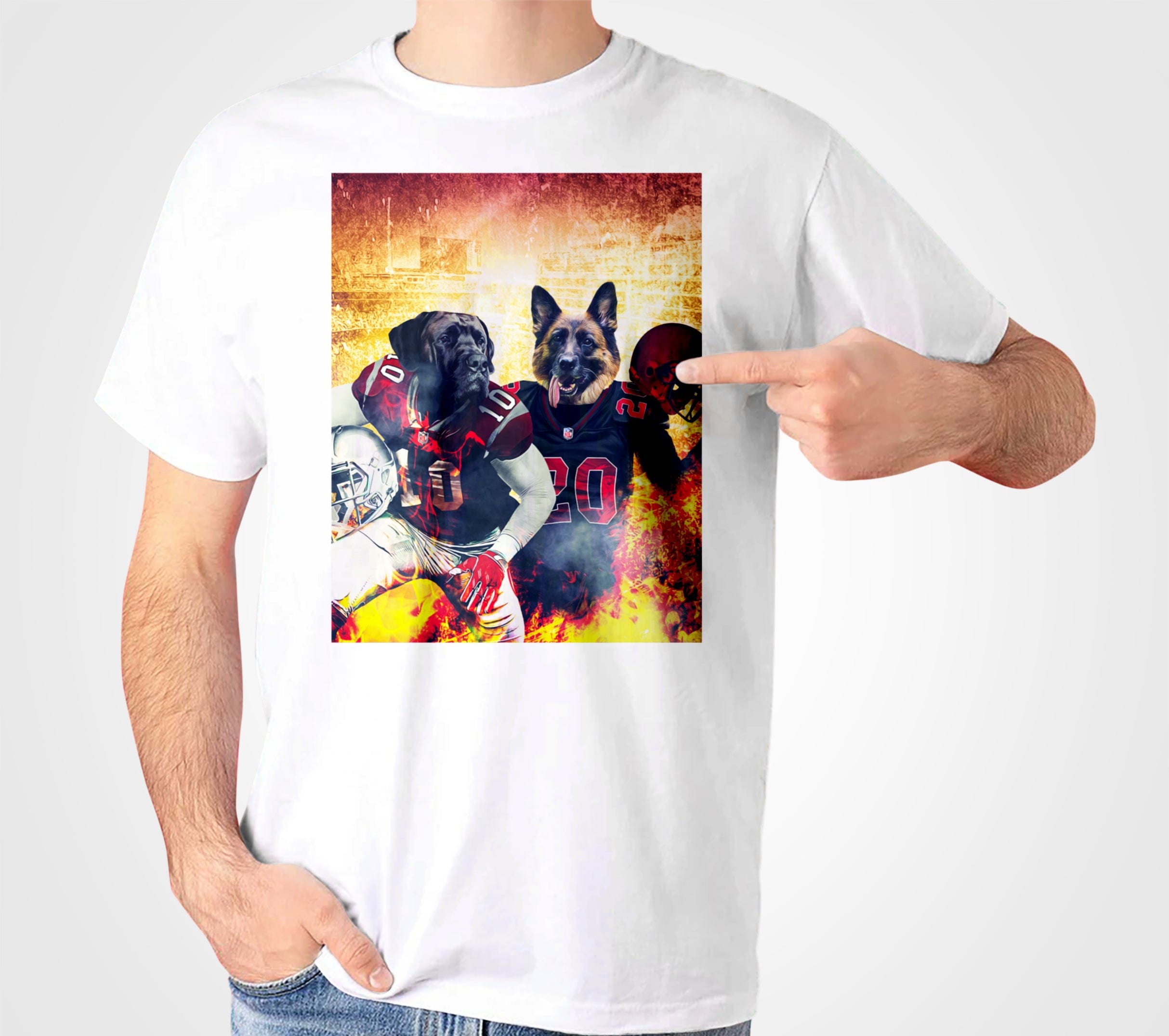 Camiseta personalizada para 2 mascotas &#39;Arizona Doggos&#39; 