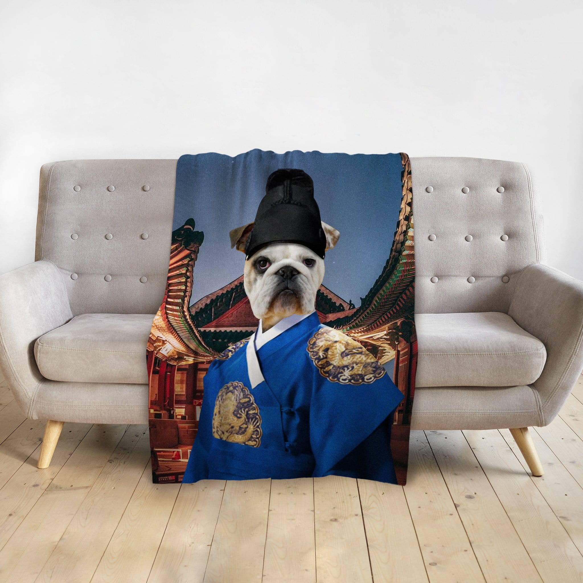 &#39;The Asian Emperor&#39; Personalized Pet Blanket