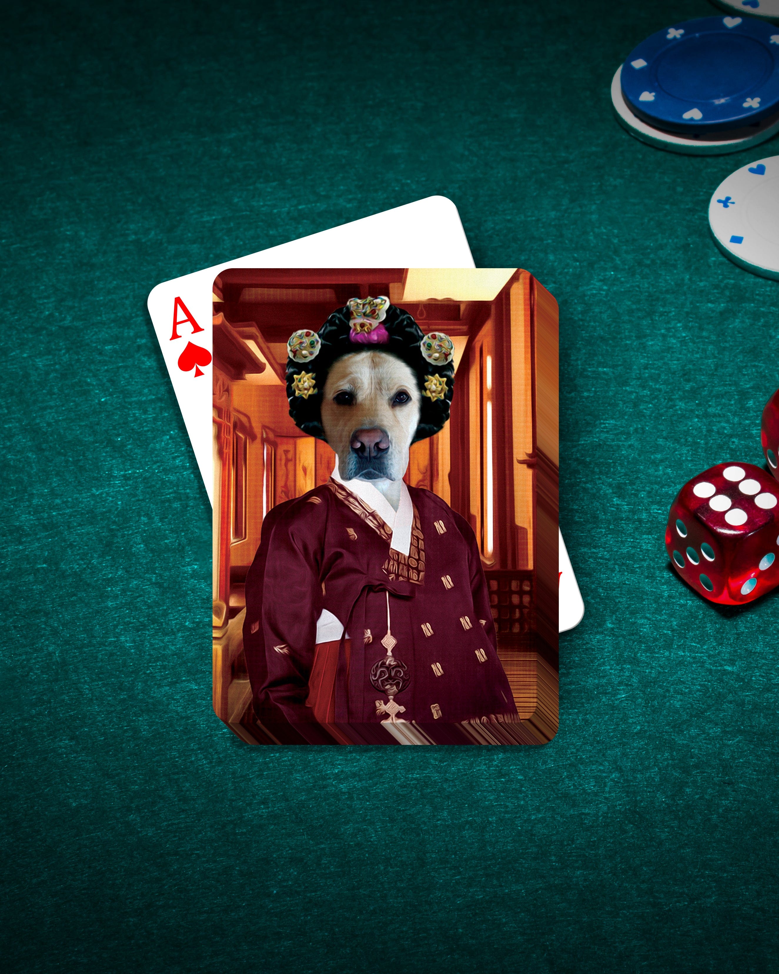 &#39;The Asian Empress&#39; Personalized Pet Playing Cards