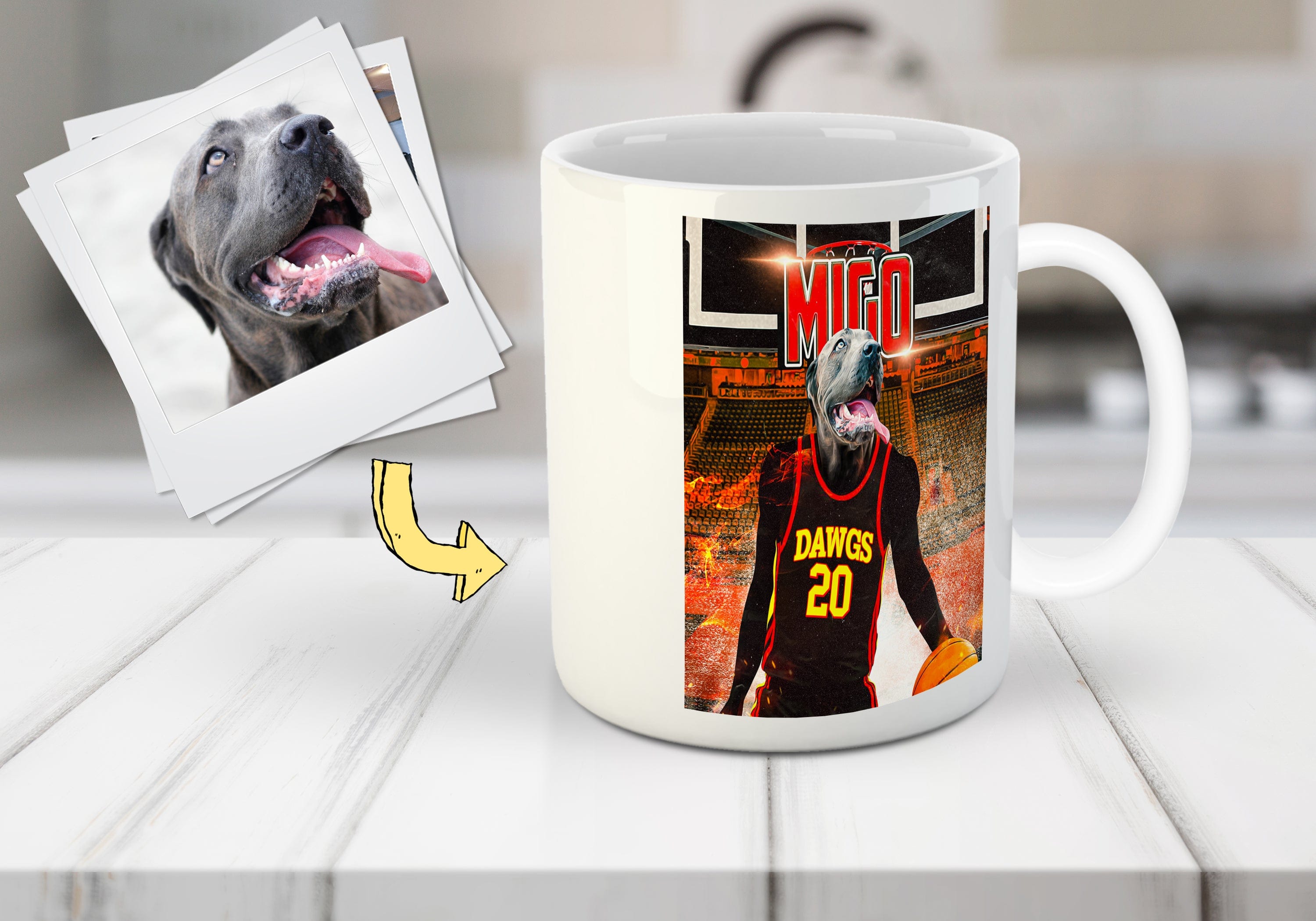 &#39;Atlanta Dawgs&#39; Personalized Pet Mug
