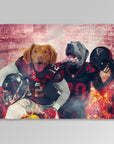 'Atlanta Doggos' Personalized 2 Pet Blanket