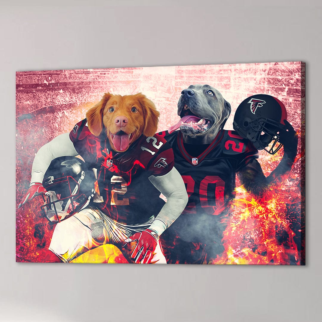 &#39;Atlanta Doggos&#39; Personalized 2 Pet Canvas