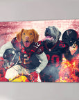 Lienzo personalizado para 2 mascotas 'Atlanta Doggos'