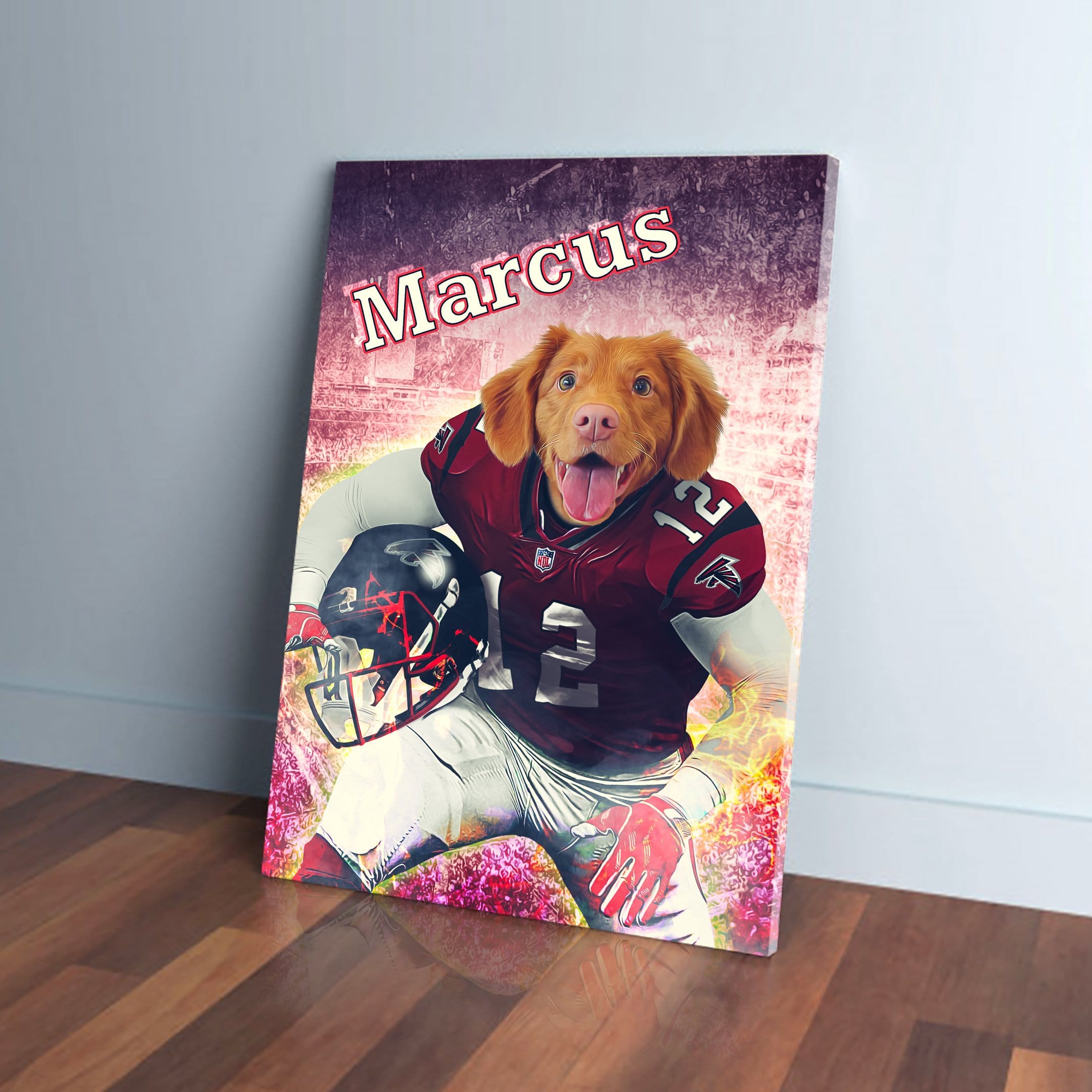 &#39;Atlanta Doggos&#39; Personalized Pet Canvas
