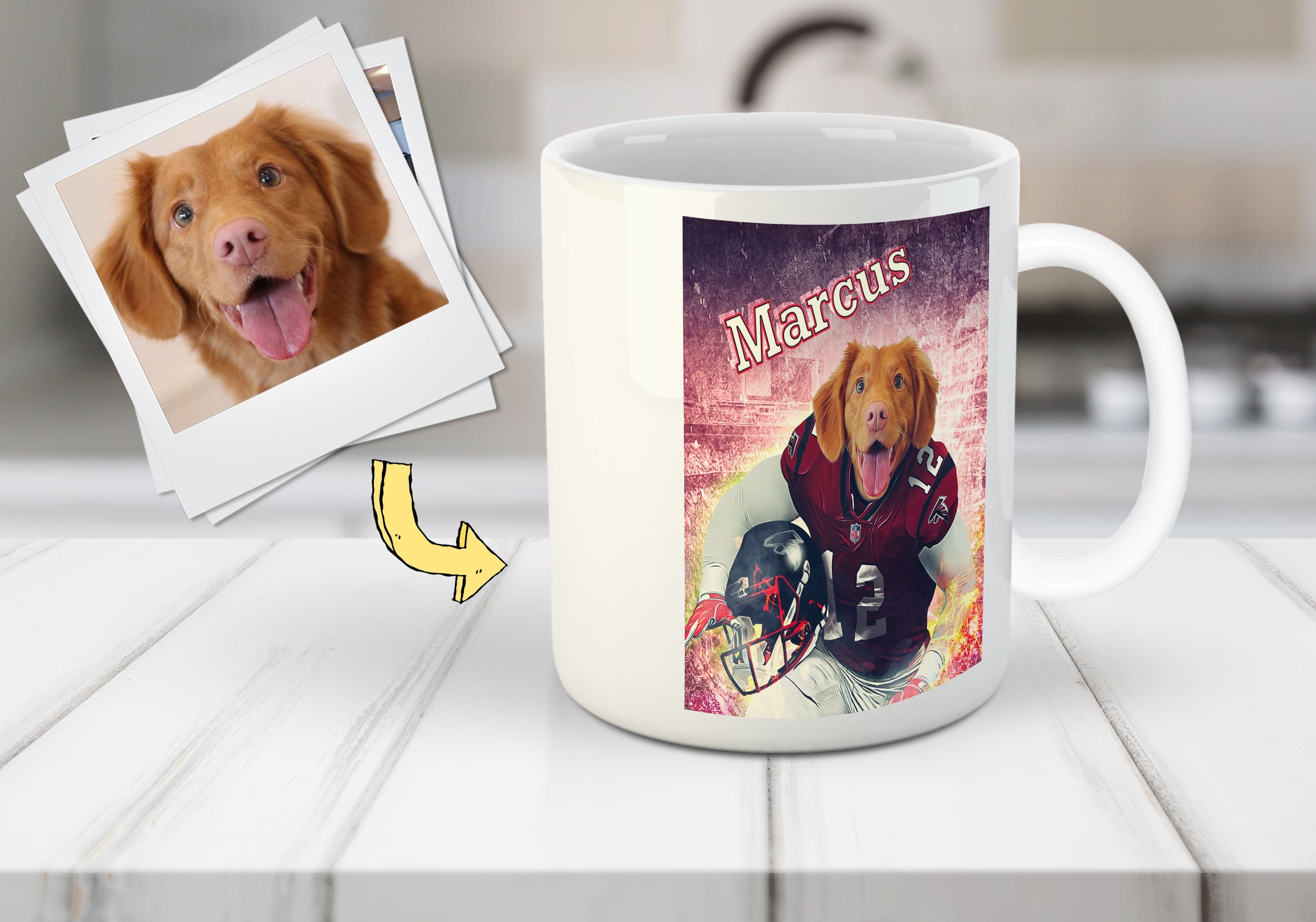 &#39;Atlanta Doggos&#39; Personalized Pet Mug