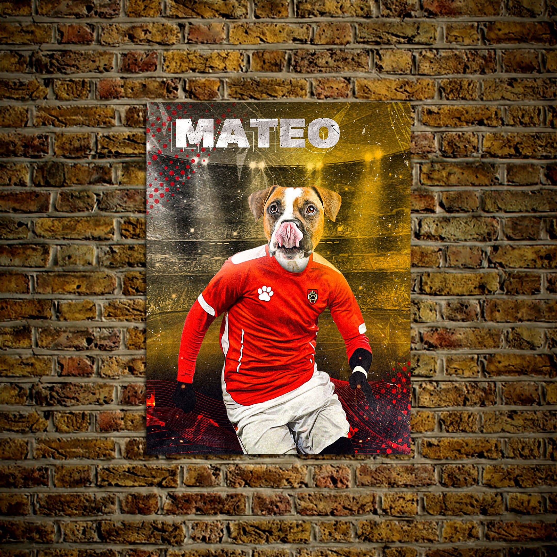 &#39;Austria Doggos Soccer&#39; Personalized Pet Poster