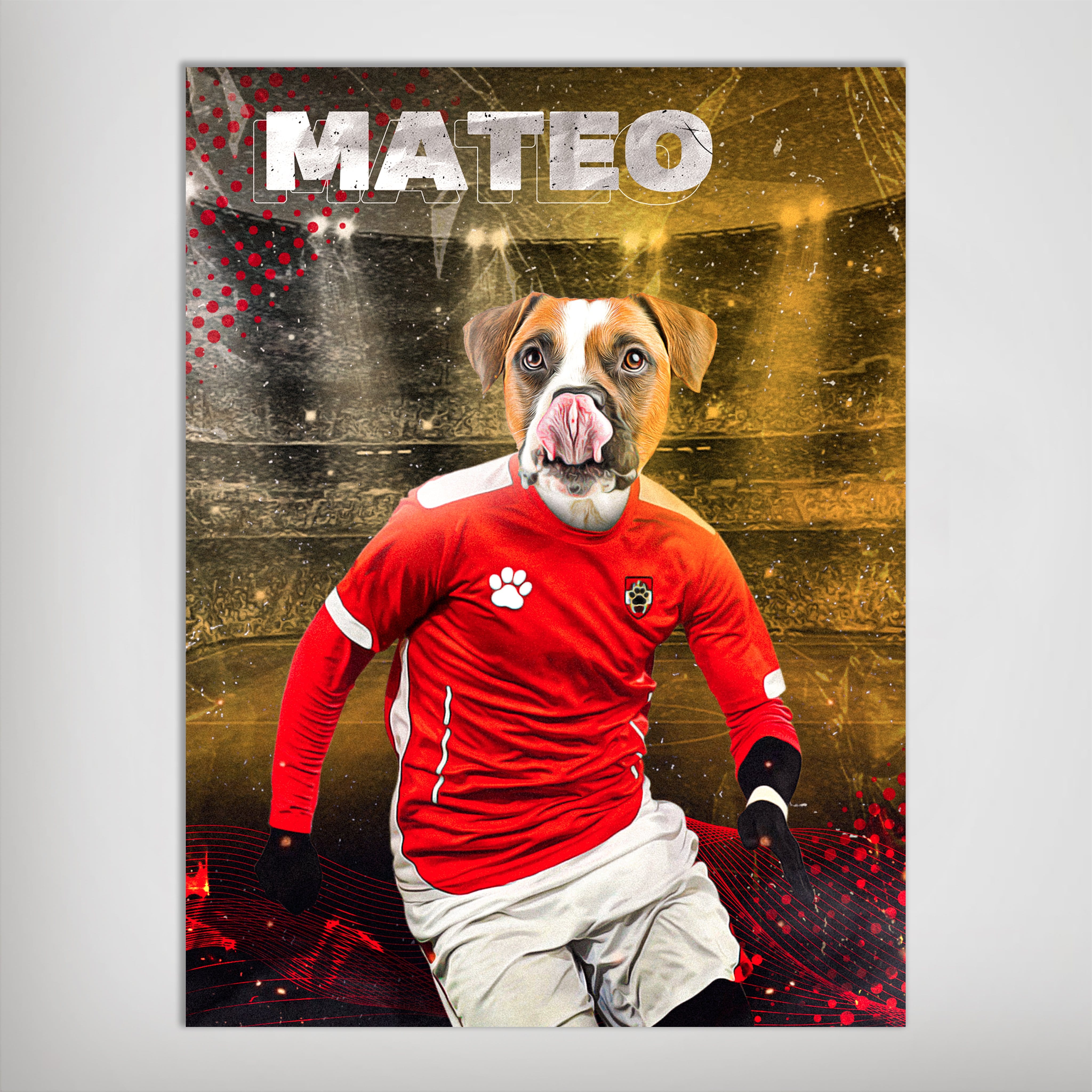 &#39;Austria Doggos Soccer&#39; Personalized Pet Poster