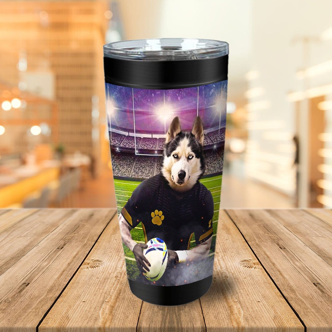 &#39;The Rugby Player&#39; Personalized Tumbler