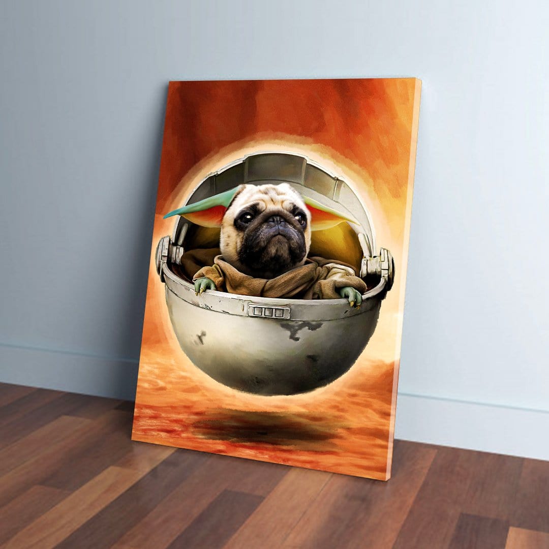 'Baby Yodogg' Personalized Pet Canvas