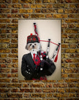 'The Bagpiper' Personalized Pet Poster