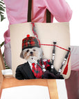 'The Bagpiper' Personalized Tote Bag