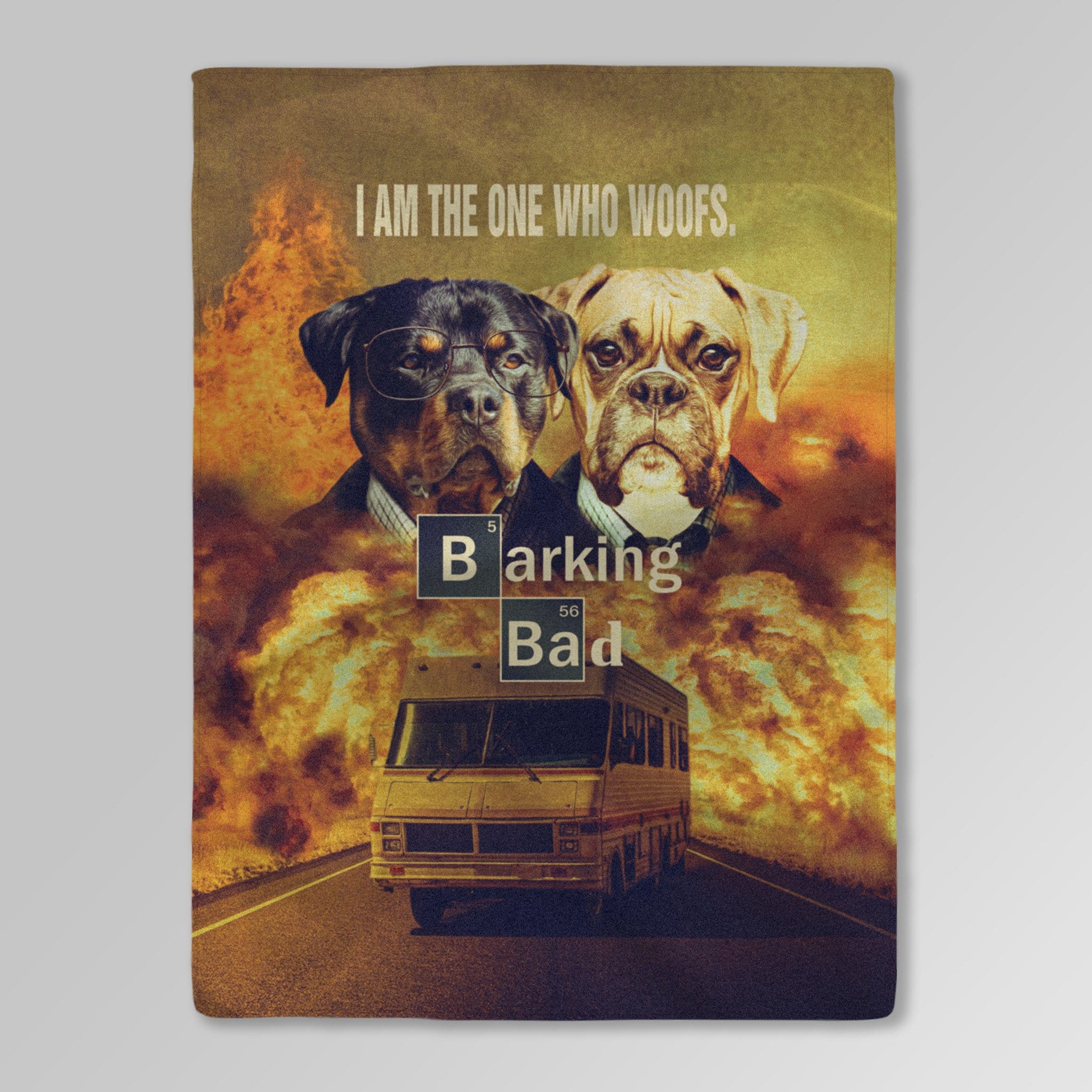 'Barking Bad' Personalized 2 Pet Blanket