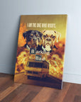 'Barking Bad' Personalized 2 Pet Canvas