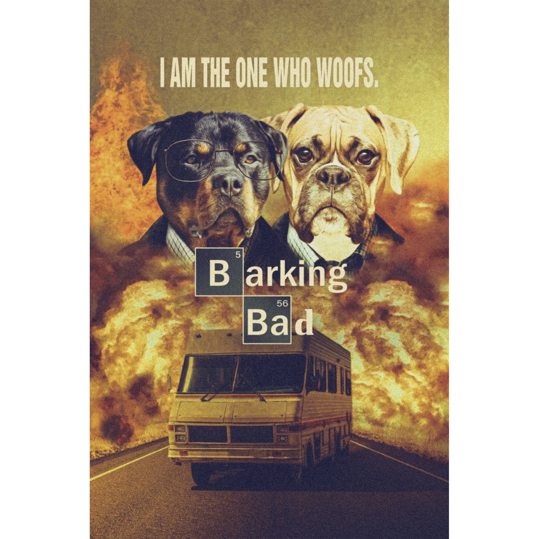 Retrato digital de 2 mascotas &#39;Barking Bad&#39;