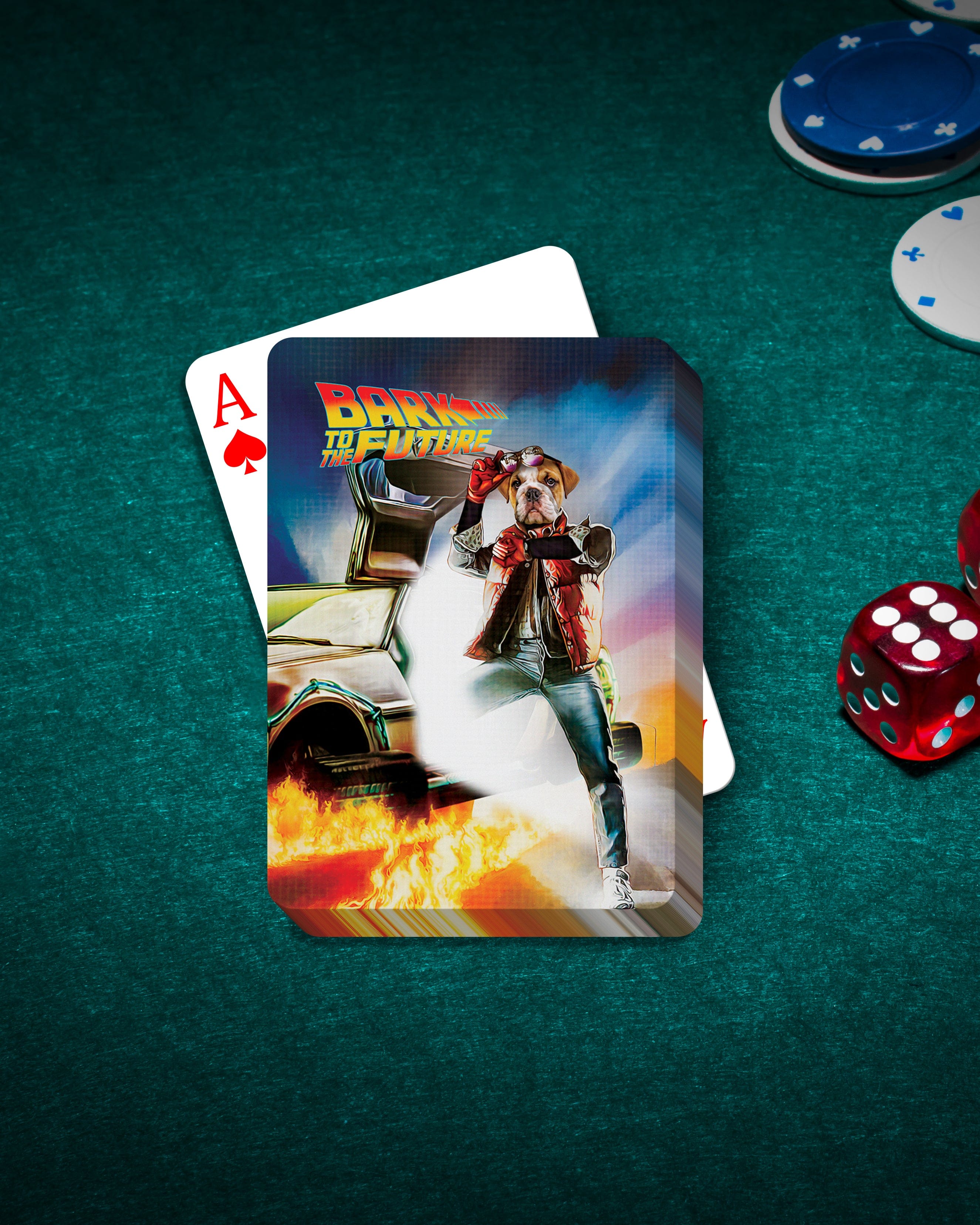 &#39;Bark to the Future&#39; Personalized Pet Playing Cards
