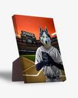 Lienzo personalizado para mascotas 'El jugador de béisbol'