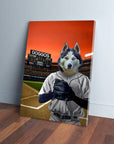 'The Baseball Player' Personalized Pet Canvas