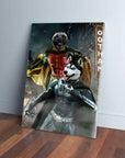 'Bat Dog & Robpaw' Personalized 2 Pet Canvas